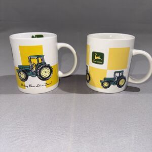 John Deere Coffee Mugs Nothing Runs Like A Deere!  Set of 2 Coffee Mugs